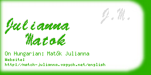 julianna matok business card